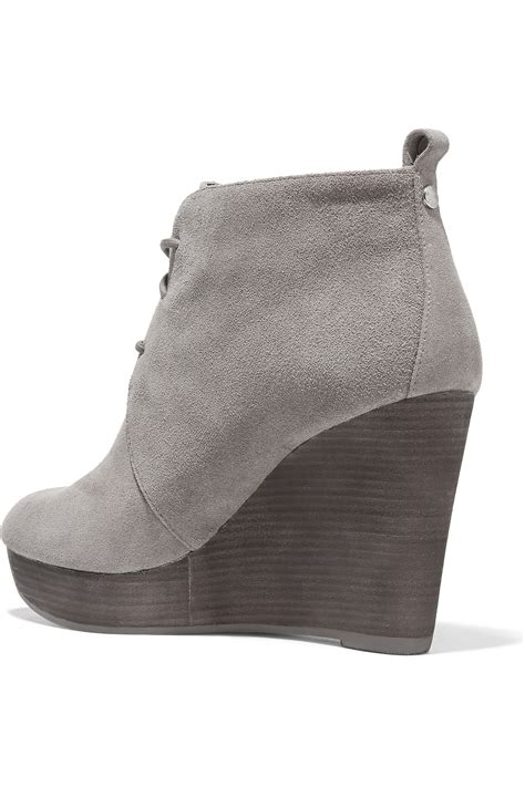 michael kors gray boots|michael kors black wedge booties.